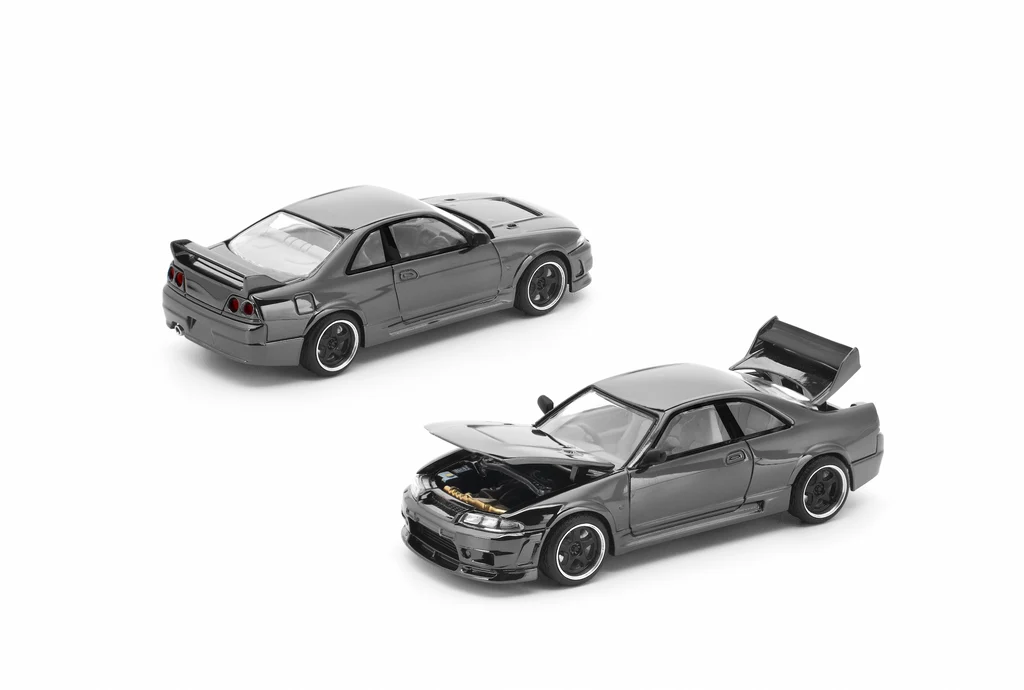 POP RACE Nissan Skyline GT-R R33 Dark Chrome Series 1:64 PRDC003